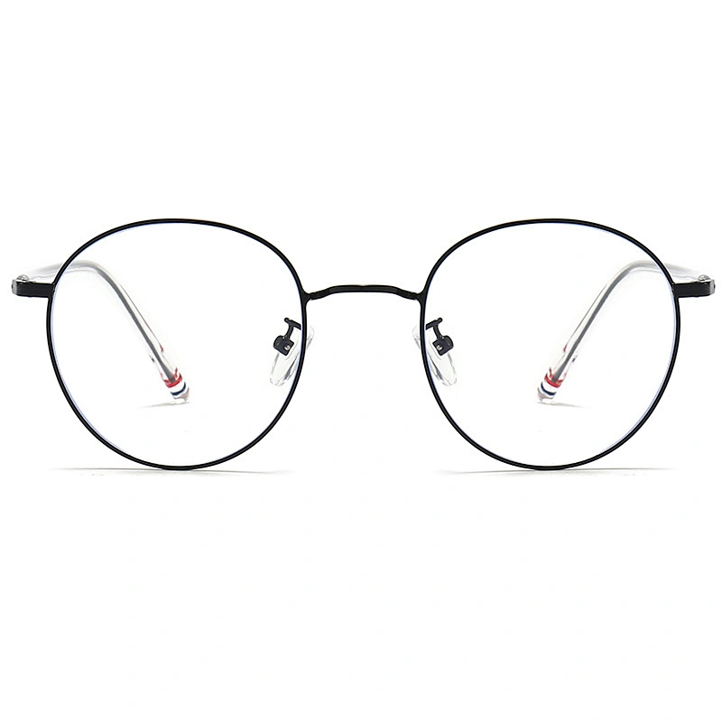 For Teenager Metal Optical Glasses Blue Light Blocking Round Shape Inner Ring