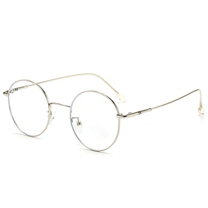 Unisex Metal Optical Glasses Circle Shape Frame CP Temple Tips