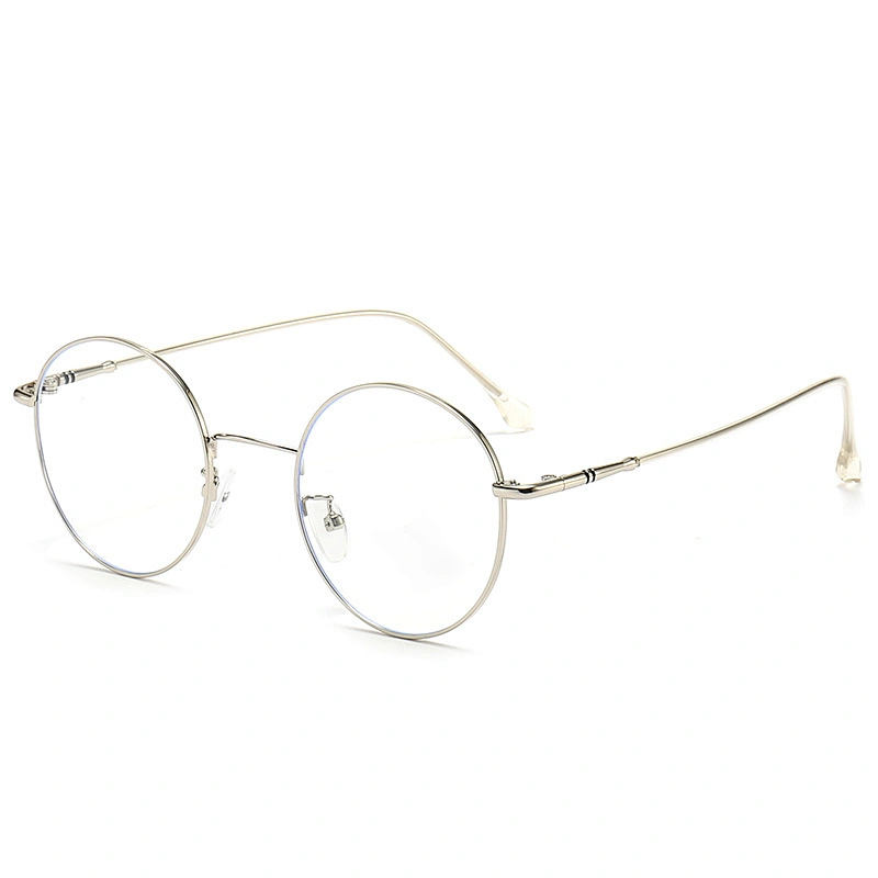 Unisex Metal Optical Glasses Circle Shape Frame CP Temple Tips
