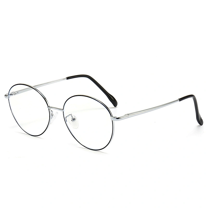 Trend Unisex Metal Optical Glasses Black Frame Clear Lenses Eyeglasses