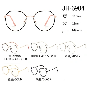 Retro Metal Optical Glasses Loved by Teenagers Classic Style Black