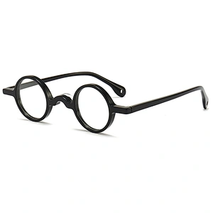 Acetate Optical Glasses Tiny Circular Frame Tortoise Color Eyeglasses