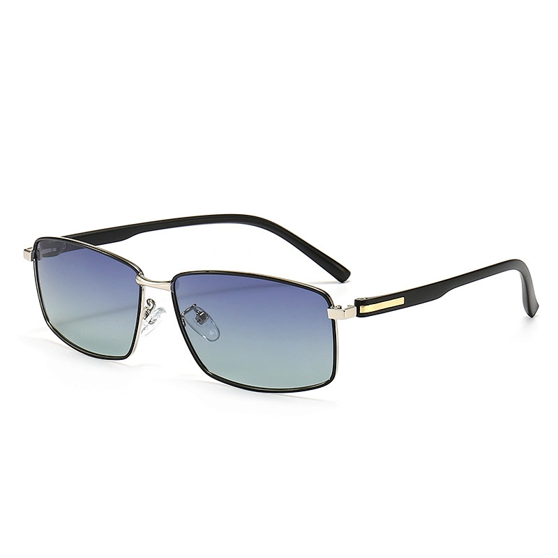 Men's Driving Sunglasses Polarized Lenses UV400 Protection Metal Rectangle