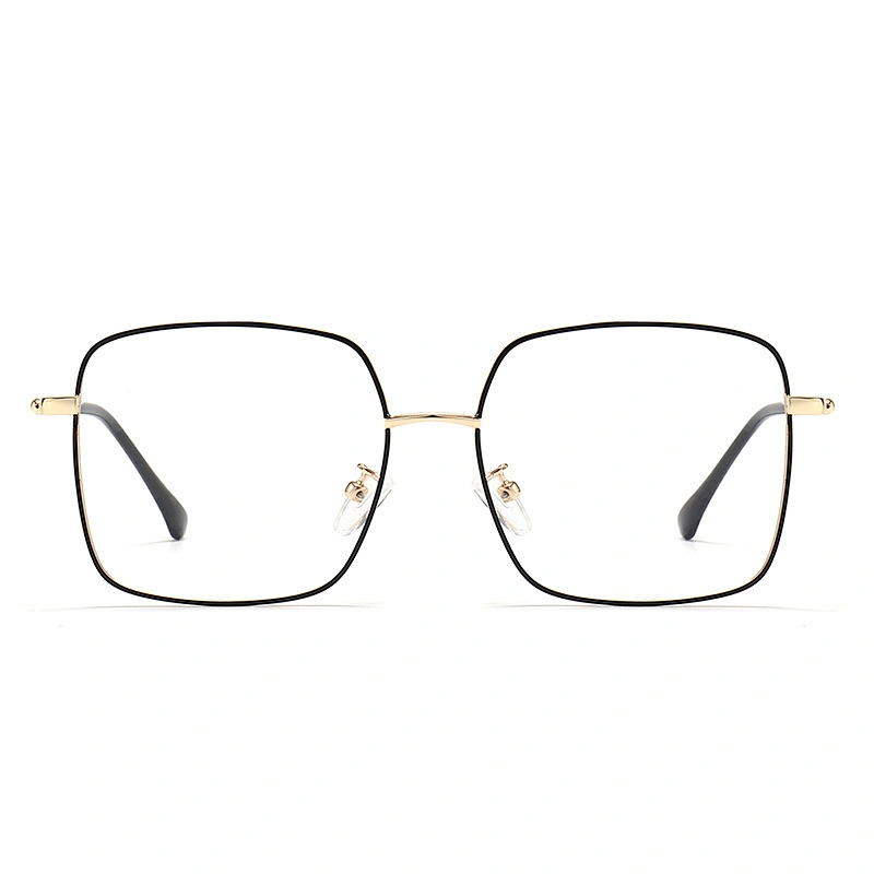 Oversize Metal Optical Glasses Retro Style Square Shape Eyeglasses