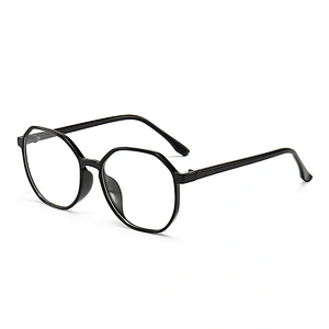 Large Plastic Optical Glasses Dark Black Frame Round Shape Eyeglasses