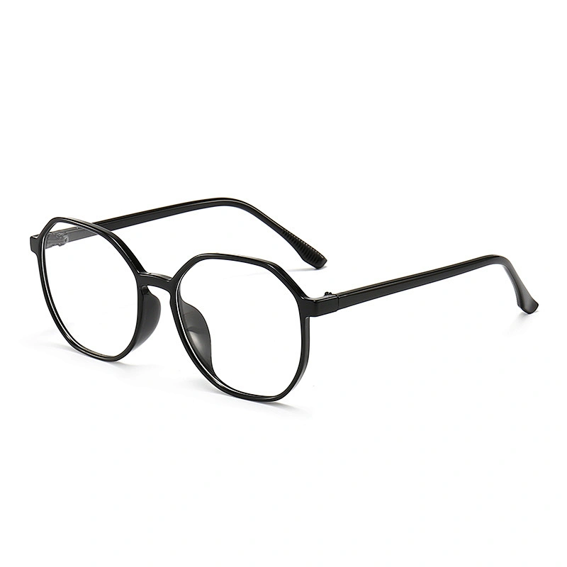 Large Plastic Optical Glasses Dark Black Frame Round Shape Eyeglasses