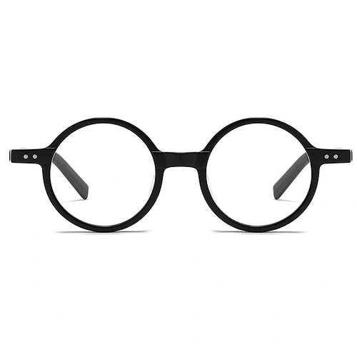 Acetate Optical Glasses Circle Frame Eyeglasses Unique Retro Style