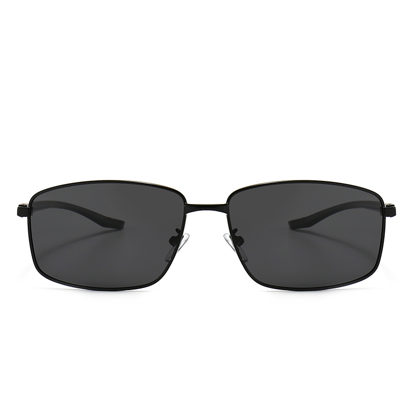 Cool Sunglasses for Unisex Metal Frame Polarized Lenses Rectangle Sunglasses