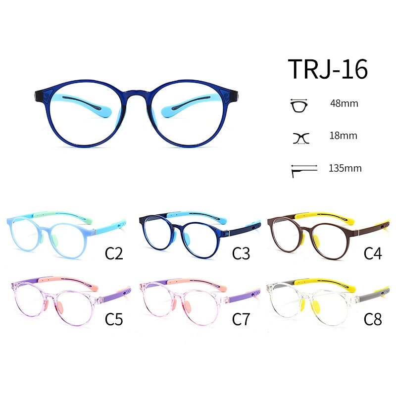 Round Optical Glasses for Youth Anti Blue Light Detachable Temple for Computer