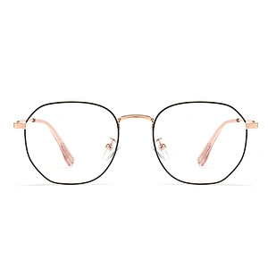 Modern Metal Optical Glasses for Women Colorful Two Tones Round