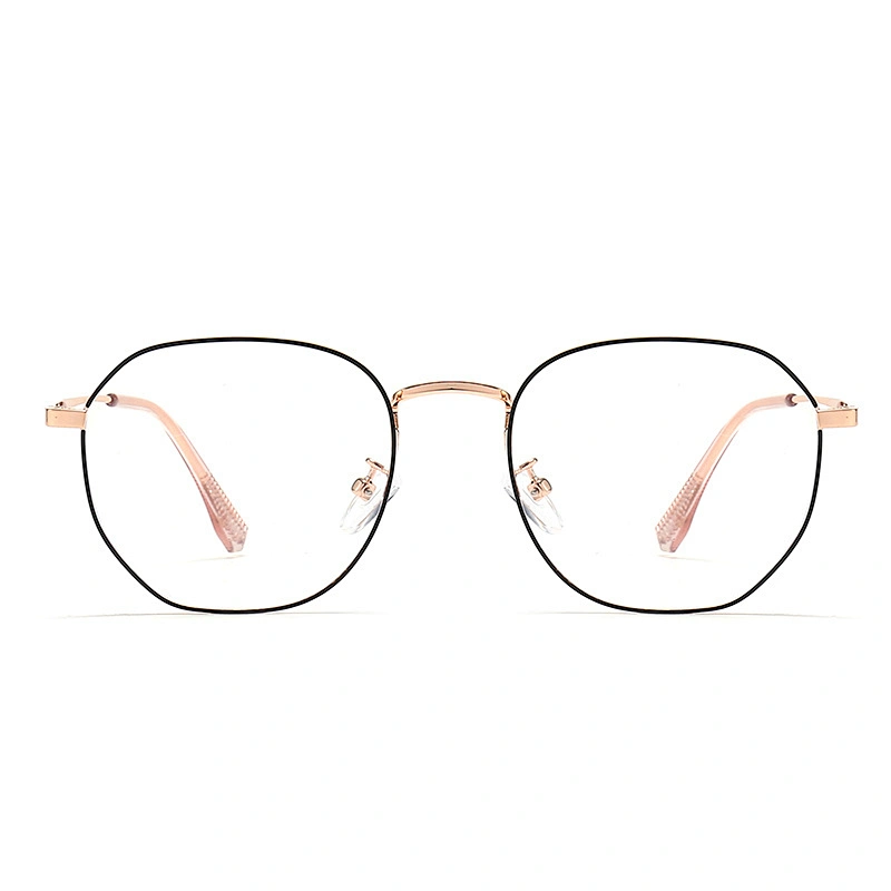 Modern Metal Optical Glasses for Women Colorful Two Tones Round