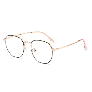 Modern Metal Optical Glasses for Women Colorful Two Tones Round