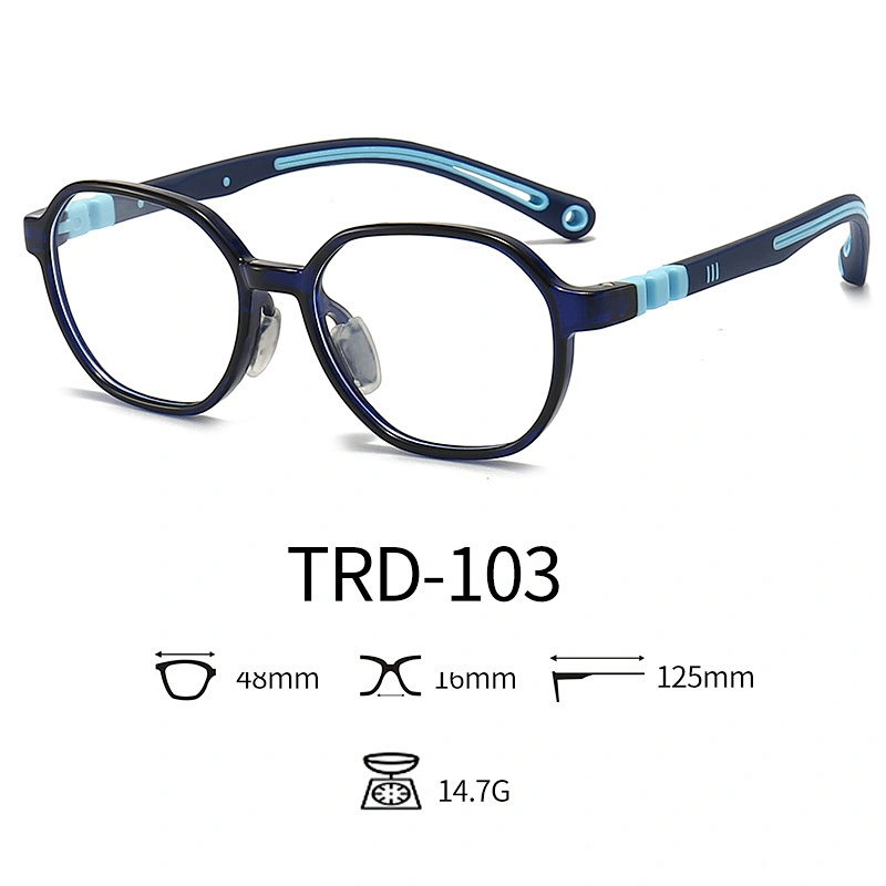 Kids Optical Glasses Blue Light Polarized Lenses with Polygon Frame