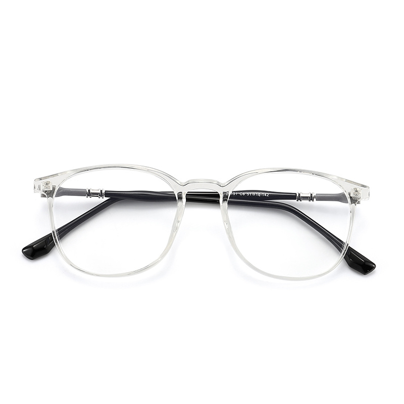 TR90 Optical Glasses Two Tones Retro Style Round Frame Eyeglasses
