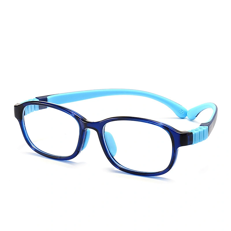 Stylish Rectangle Kids Optical Glasses TR90 & TPE Clear Blue Light Lenses