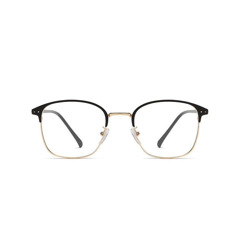 Browline Metal Optical Glasses Retro Style Square Shape Frame Eyeglasses