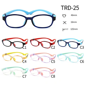 Cool Retro Optical Glasses for Teens TR90 Frame Soft Nose Pad Blue Light Lenses