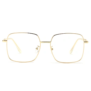 Square Frame Metal Optical Glasses Vintage Style Gold Eyeglasses