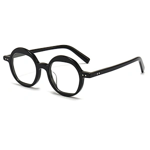 Round Acetate Optical Glasses Circle Type Frame without Nose Pad Eyeglasses