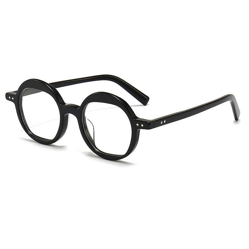 Round Acetate Optical Glasses Circle Type Frame without Nose Pad Eyeglasses