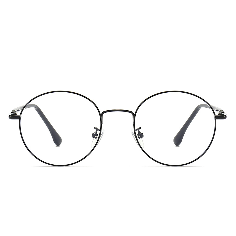 Metal Optical Glasses Cute CP Temple Tips Round Frame Eyeglasses
