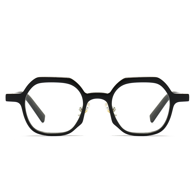 Non Breakable Acetate Optical Glasses with Hexagon Frame PC Lenses