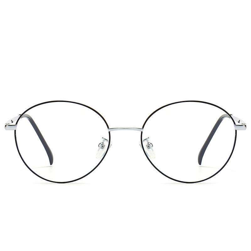 Trend Unisex Metal Optical Glasses Black Frame Clear Lenses Eyeglasses