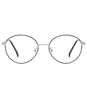 Trend Unisex Metal Optical Glasses Black Frame Clear Lenses Eyeglasses