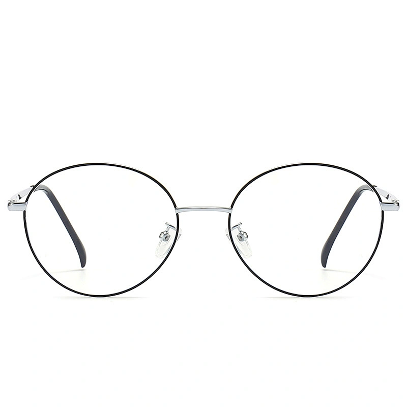 Trend Unisex Metal Optical Glasses Black Frame Clear Lenses Eyeglasses