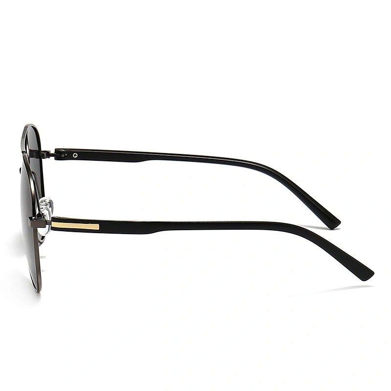 Luxury Black Sunglasses for Men Metal Frame Aviator Style Male Sunglasses