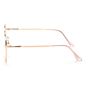 Unisex Metal Optical Glasses Circle Luxury Rose Gold Frame Lightweight