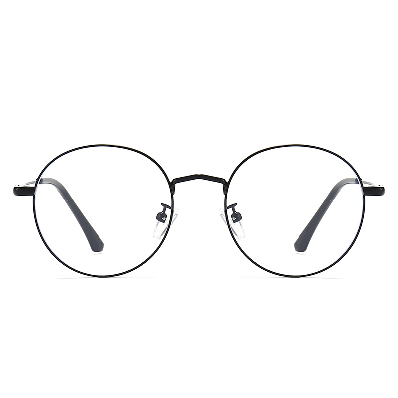 Clear Lens Metal Optical Glasses Unisex Round Frame Eyeglasses