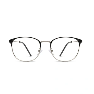 Browline Metal Optical Glasses for Gaming Clear Lenses Eyeglasses