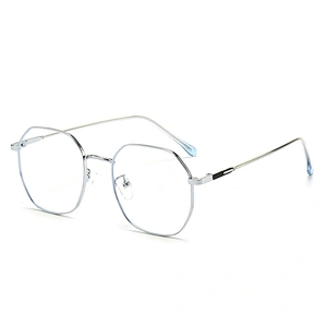Octagonal Metal Optical Glasses Oversize Wire Rim Frame Eyeglasses