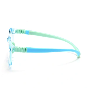 Round Plastic Kids Optical Glasses Two Tones PC Lenses TR90 Temple for Gaming