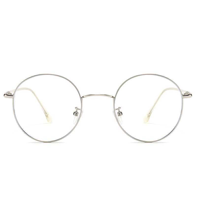 Unisex Metal Optical Glasses Circle Shape Frame CP Temple Tips