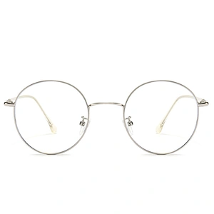 Unisex Metal Optical Glasses Circle Shape Frame CP Temple Tips