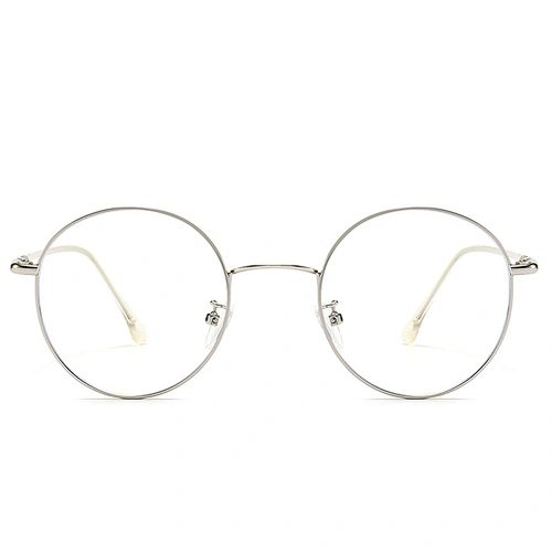 Unisex Metal Optical Glasses Circle Shape Frame CP Temple Tips