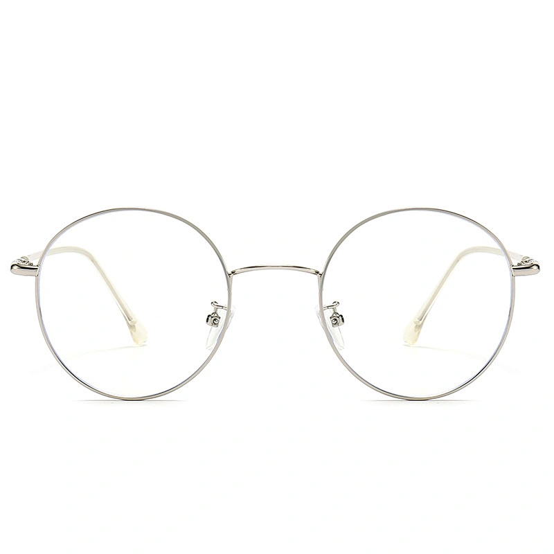Unisex Metal Optical Glasses Circle Shape Frame CP Temple Tips