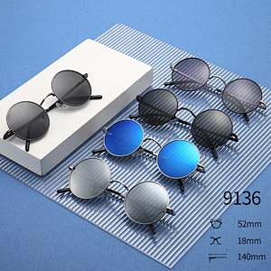 Circle Men's Sunglasses Polarized Lenses Retro Style Sunglasses