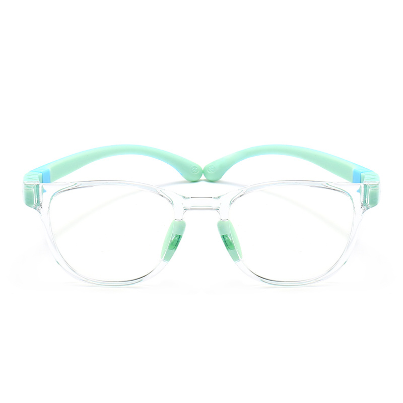Retro Anti Slip Kids Optical Glasses Soft Lightweight Blue Light Clear Lenses