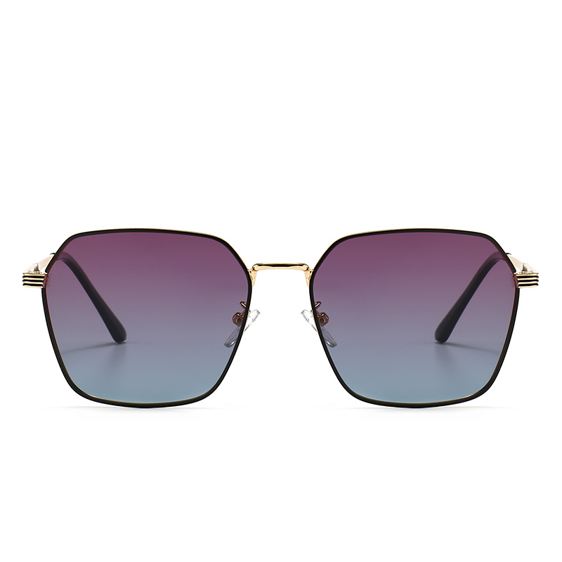 Sunglasses for Adults UV400 Colorful Polarized Lenses Hexagonal Frame Sunglasses