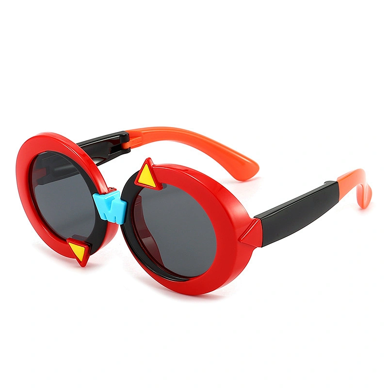 Cute Sunglasses for Kids Funny Looking Circle Frame Injection Color TPEE