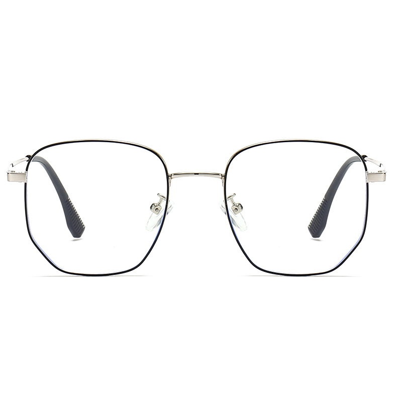 Oversize Metal Optical Glasses for Women and Men Square Frame Clear Lenses