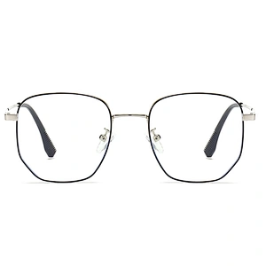 Oversize Metal Optical Glasses for Women and Men Square Frame Clear Lenses
