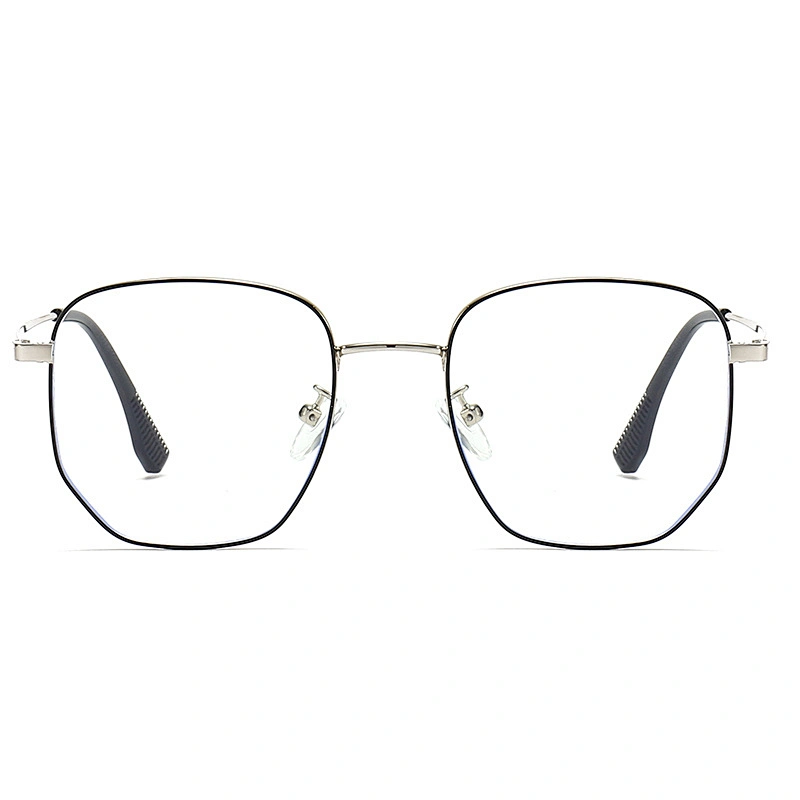 Oversize Metal Optical Glasses for Women and Men Square Frame Clear Lenses
