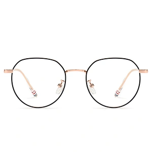 Inner Ring Metal Optical Glasses for Women and Men Two Tones Classic Style