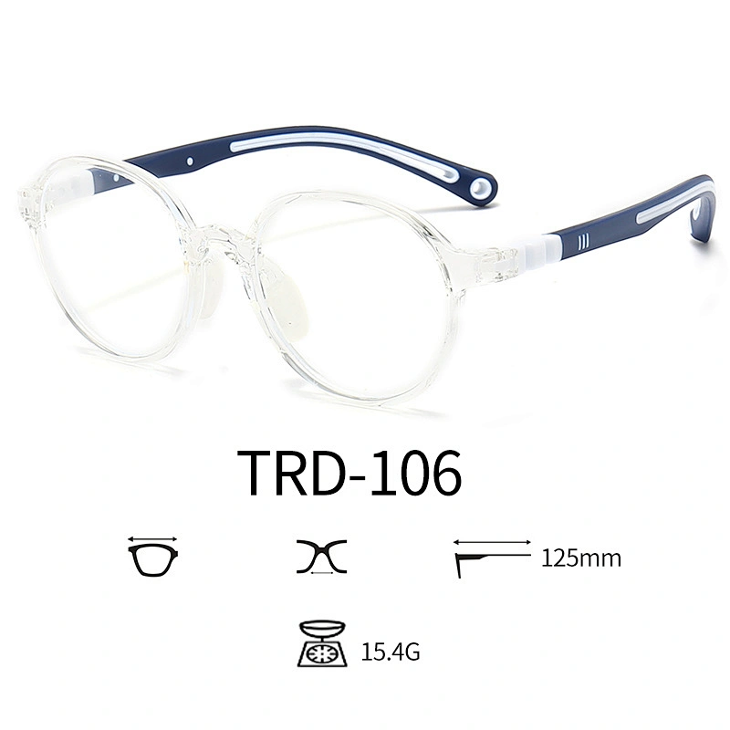 Classic Round Kids Optical Glasses TR90 Frame Silicone Nose Pad