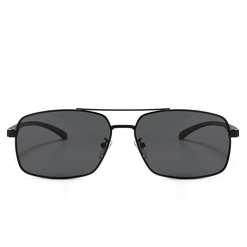 Metal Frame Men's Sunglasses with TR90 Temple Polarized Lenses Aviator Style
