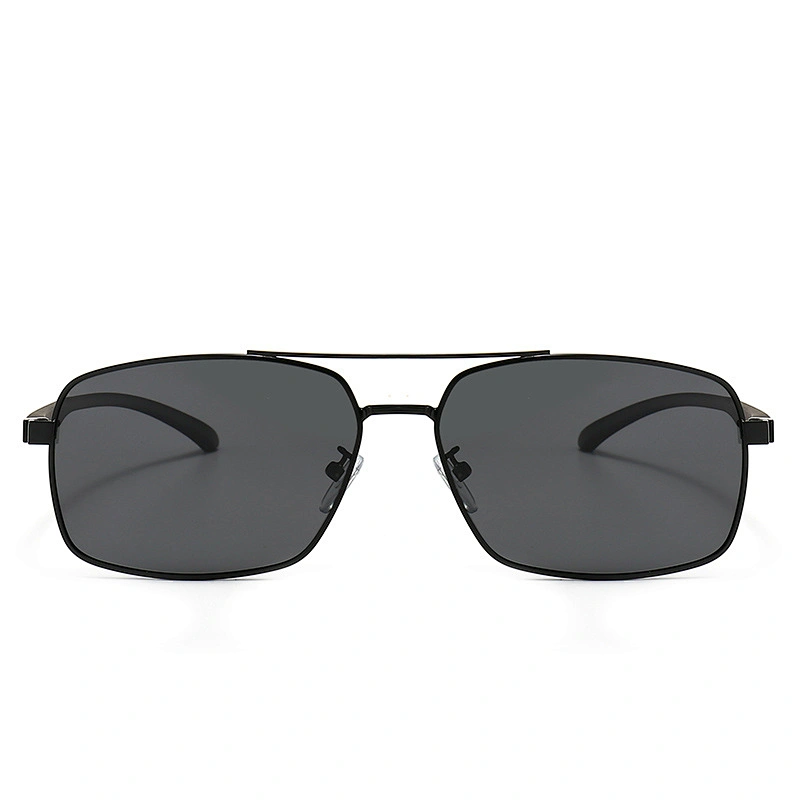 Metal Frame Men's Sunglasses with TR90 Temple Polarized Lenses Aviator Style